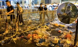 'Biển rác' sau 2 đêm Blackpink, công nhân 20 năm trong nghề cũng choáng