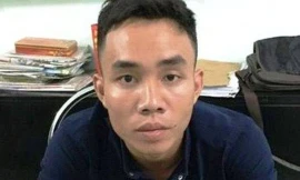 Nguyễn Văn Phong khi bị bắt. Ảnh: Công an cung cấp