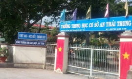 Khu vực cổng trường nơi xảy ra xô xát, dẫn đến án mạng