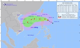 Bão Yinxing giật cấp 17 vào gần Biển Đông