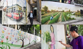 Tranh 3D làm 'sống lại' khu tập thể cũ ở Hà Nội