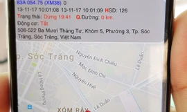 Chủ xe định vị vào trưa 13/11, phát hiện chiếc xe đậu ở phường 3, TP Sóc Trăng