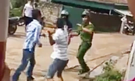 Đuổi đánh công an vì bị... ngăn cản đánh nhau