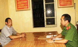 Đối tượng Nối tại cơ quan điều tra - Ảnh: Thanh Hòa