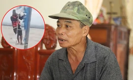Chồng đu cột điện 12 tiếng giữa biển nước, vợ ở nhà thắp hương tưởng đã chết