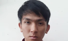 Đối tượng Hồng tại cơ quan công an