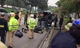 Lực lượng chức năng bắt giữ các đối tượng