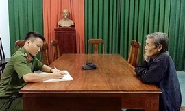 Ông Ngô Văn Thể tại công an