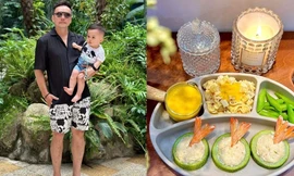 Ông bố U50 ở Hà Nội gây 'sốt' vì chăm con khéo, nấu ăn như đầu bếp nhà hàng