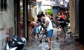 Hiện trường vụ cháy do đốt vàng mã đầu tháng 7 âm lịch