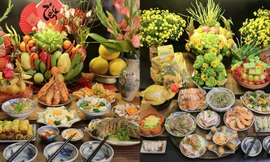 Mâm cúng, mâm cỗ Tết của mẹ đảm Hà Nội thu hút nghìn lượt like