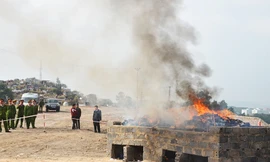 Toàn bộ số ma túy đã được đốt cháy hoàn toàn