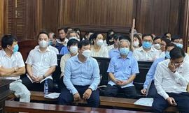 Các bị cáo tại phiên tòa