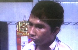 Thái Quốc Thanh lúc bị bắt. Ảnh: Công an cung cấp