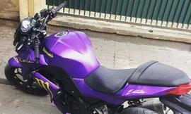 Chiếc xe máy phân khối lớn của anh Vinh trước khi bị mất cắp. Ảnh: NVCC