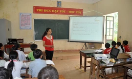 Lớp học tại trường THPT dân tộc bán trú Bản Công, Trạm Tấu, Yên Bái. Ảnh: Báo Yên Bái