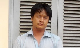 Đối tượng Đoàn Minh Phong tại cơ quan Công an.