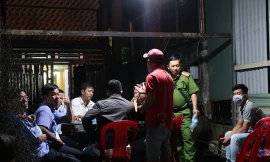 Cơ quan chức năng khám nghiệm hiện trường vụ án