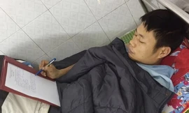 Đối tượng Nguyễn Minh Hùng khai nhận hành vi của mình tại bệnh viện