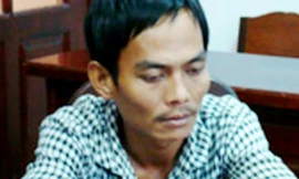 Đối tượng Phương tại cơ quan công an 