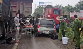 Tai nạn liên hoàn tại Nghệ An, 2 người thương vong