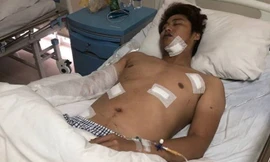 Ông Quý bị chém nhiều nhát phải nhập viện cấp cứu