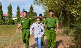 Hình ảnh thực nghiện hiện trường vụ án giết người, cướp tài sản