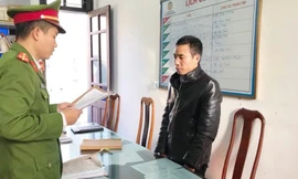 Đối tượng An tại cơ quan cảnh sát điều tra. Ảnh: Công an cung cấp