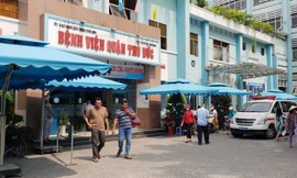 Bệnh viện quận Thủ Đức, nơi bé P. (9 tuổi) được cấp cứu vì bị cha đâm trọng thương