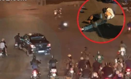 Hiện trường vụ va chạm và nạn nhân sau 700m bị kéo lê