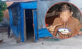 Ngôi nhà xập xệ nơi chị Trần Thị Á Khương sinh sống