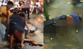 Hai hiệp sĩ bị thương được đưa đi cấp cứu