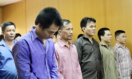 Các bị cáo tại tòa hôm nay