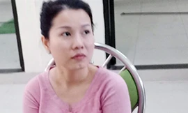 Uyên tại cơ quan điều tra. Ảnh: C.A