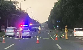 Người đàn ông tử vong nghi chạy xe máy ngược chiều cao tốc Đại lộ Thăng Long