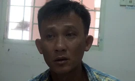 Nam thanh niên gây ra vụ trộm bị bắt giữ. Ảnh: C.A