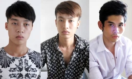 Nghi phạm Lã Tuấn Anh, nghi phạm Hoàng Ngọc Thương và nghi phạm Nguyễn Duy Chiến tại cơ quan điều tra