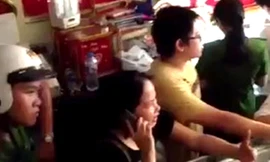 Tiệm vàng Hoàng Mai hôm bị khám xét