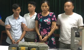 Giàng A Lành và Vũ Thị Xuân tại cơ quan công an. Ảnh: Công an Thái Nguyên