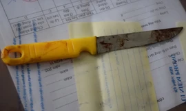 Con dao gây án được cảnh sát tìm thấy. Ảnh: CAND