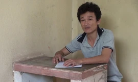 Nghi phạm tại cơ quan điều tra. Ảnh: C.A.