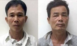 Hai nghi phạm Chuyển (trái) và Sinh. Ảnh: CAND.