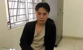 Bị can Cường tại cơ quan công an