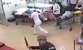 Hình ảnh camera bệnh viện ghi lại vụ hỗn chiến