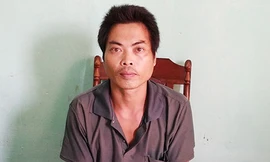 Đối tượng Bàn Văn Hường tại cơ quan Công an