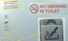 Dòng chữ cảnh bảo hút thuôc trên máy bay