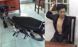 Đối tượng Mai Thành Đạt và phương tiện sử dụng đi cướp tài sản