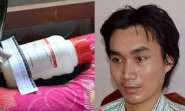 Nghi phạm Nghĩa và tang vật thu giữ