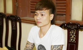 Khá tại cơ quan điều tra lúc bị bắt. Ảnh: Công an Bắc Ninh