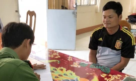 Tôn tại cơ quan điều tra. Ảnh: Công an cung cấp